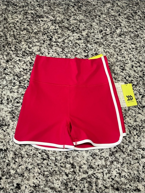 all in motion Pants - all in motion Red Athletic Shorts with White Trim